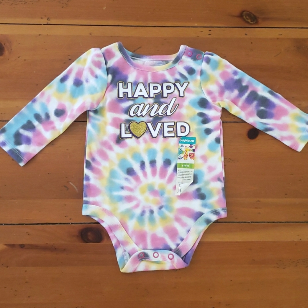 3/$10 - ONE Tie Dye long-sleeve onesie